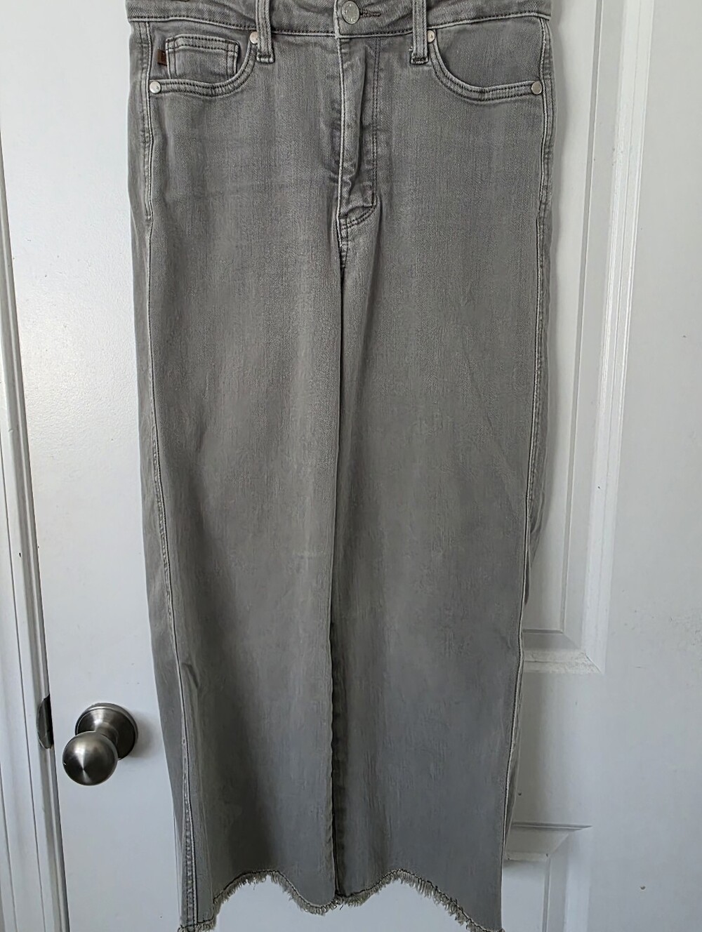 Judy Blue High Waist Wide Leg Cropped Ankle Jeans